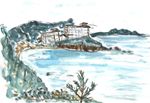 水彩画/浜島